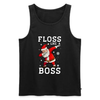 Weihnachtsmann Dab - Männer Premium Bio Tank Top - Schwarz - Vorne - Michal (187cm)