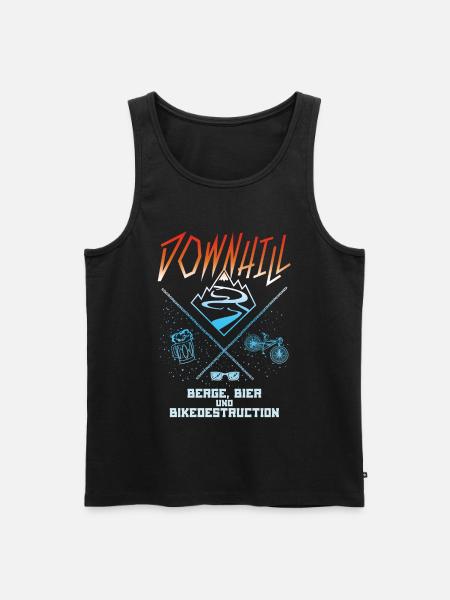 downhill - Männer Premium Bio Tank Top - Schwarz