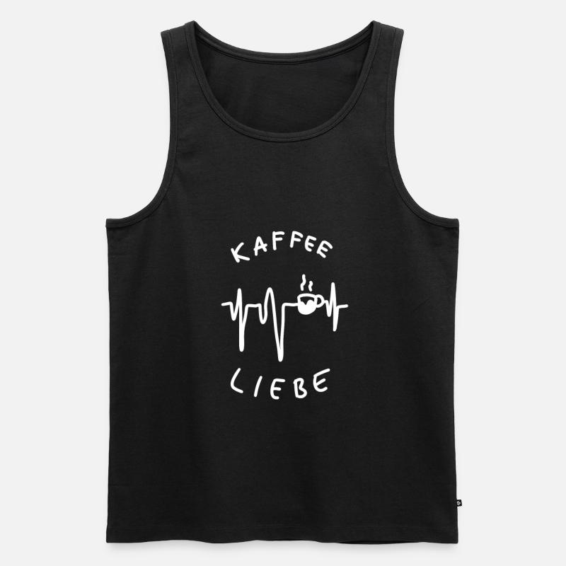 Kaffee Liebe - Männer Premium Bio Tank Top - Schwarz