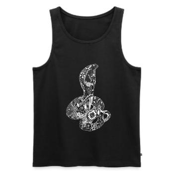 Patchwork Cobra - Männer Premium Bio Tank Top - Schwarz - Vorne - AI Model Male 178 light (178cm)