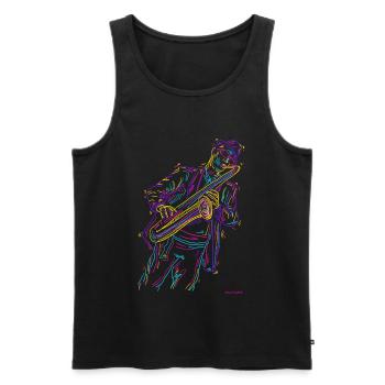 Jazz Saxophon - Männer Premium Bio Tank Top - Schwarz - Vorne - AI Model Male 178 light (178cm)