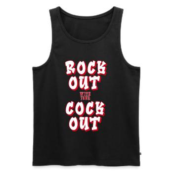 Rock out - Débardeur bio Premium Homme - noir - Devant - AI Model Male 178 light (178cm)