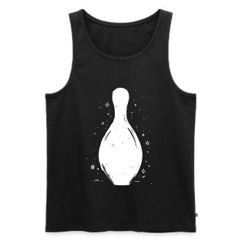 Bowling Pins Skizze - Männer Premium Bio Tank Top - Schwarz - Vorne - AI Model Male 178 light (178cm)