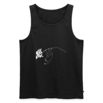 Affe lineart - Männer Premium Bio Tank Top - Schwarz - Vorne - AI Model Male 178 light (178cm)