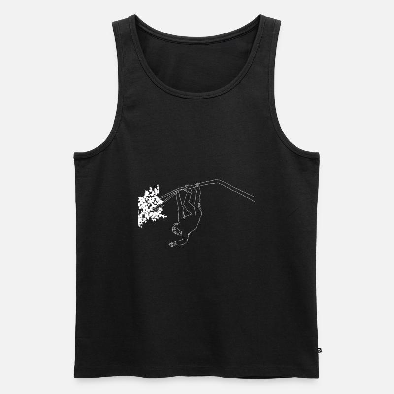 Affe lineart - Männer Premium Bio Tank Top - Schwarz