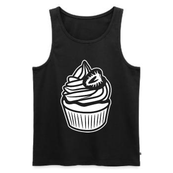 Torten Skizze - Männer Premium Bio Tank Top - Schwarz - Vorne - AI Model Male 178 light (178cm)