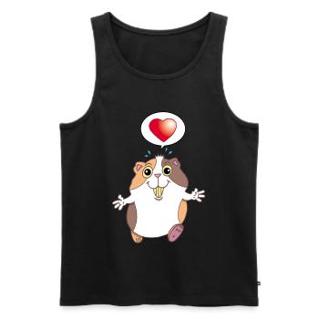 Cute Hamster - Men's Premium Organic Tank Top - black - Front - Michal (187cm)