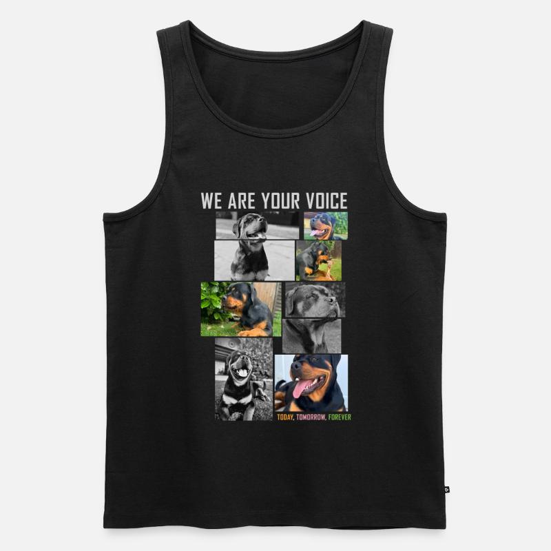 Hundeische Stimme Collage - Männer Premium Bio Tank Top - Schwarz