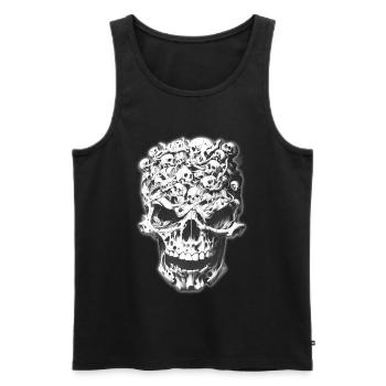 Schädel der Schädel - Männer Premium Bio Tank Top - Schwarz - Vorne - AI Model Male 178 light (178cm)