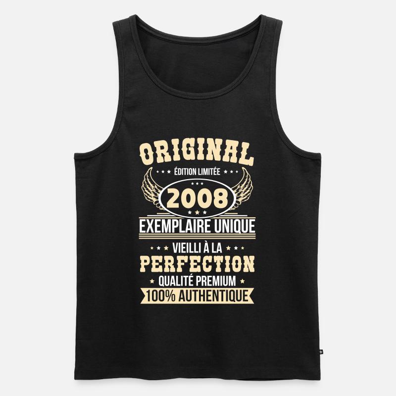 2008 – Einzigartiges Exemplar – Premiumqualität - Männer Premium Bio Tank Top - Schwarz