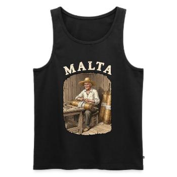 Malta Pyro Fireworks - Männer Premium Bio Tank Top - Schwarz - Vorne - AI Model Male 178 light (178cm)