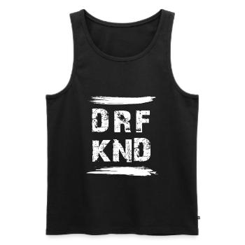 DORFKIND - Männer Premium Bio Tank Top - Schwarz - Vorne - AI Model Male 178 light (178cm)