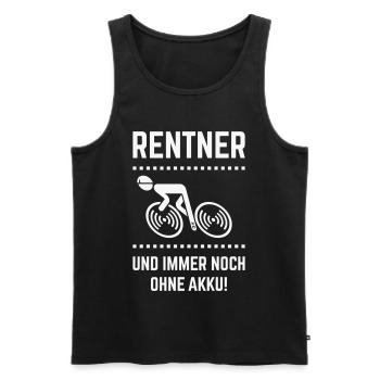 Rentner Und Immer Noch Ohne Akku! (Radfahrer / W) - Männer Premium Bio Tank Top - Schwarz - Vorne - Michal (187cm)