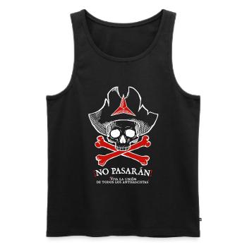 ¡No pasarán! - Männer Premium Bio Tank Top - Schwarz - Vorne - Michal (187cm)