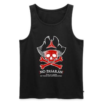 ¡No pasarán! 2 - Männer Premium Bio Tank Top - Schwarz - Vorne - Michal (187cm)