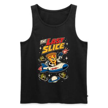 La Dernière Tranche – Pizza dans l’Espace - Débardeur bio Premium Homme - noir - Devant - Michal (187cm)