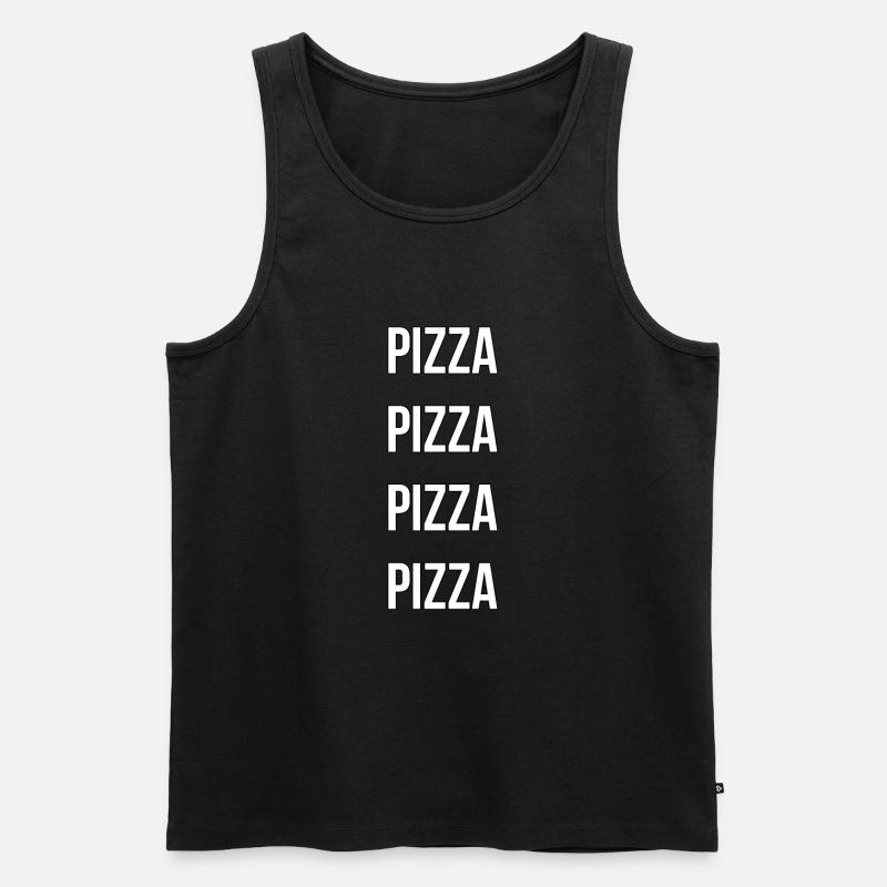 PIZZA - Männer Premium Bio Tank Top - Schwarz