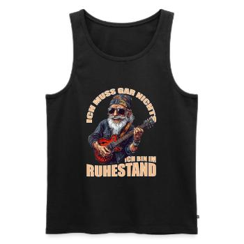 Rentner 2024 Ich muss gar nichts, tolles Ruhestand - Männer Premium Bio Tank Top - Schwarz - Vorne - Michal (187cm)