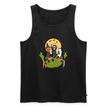A Piece of Halloween - Men's Premium Organic Tank Top - black - Front - Michal (187cm)