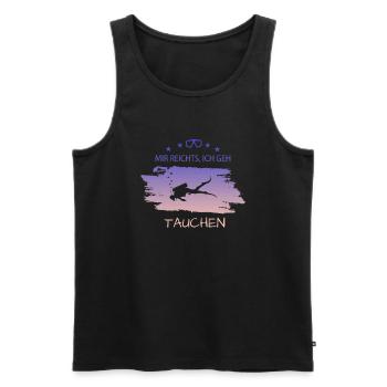 Tauchen Diving Taucher - Männer Premium Bio Tank Top - Schwarz - Vorne - Michal (187cm)
