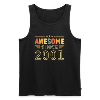 Vintage Legend 2001 Geschenk von 2001 - Jahrgang 2001 - Männer Premium Bio Tank Top - Schwarz - Vorne - Michal (187cm)