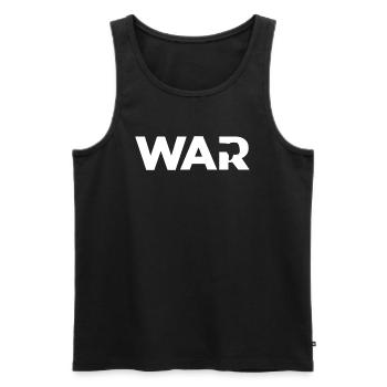 No War - Men's Premium Organic Tank Top - black - Front - AI Model Male 178 light (178cm)