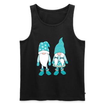 Noël Noël Gnomies - Débardeur bio Premium Homme - noir - Devant - Michal (187cm)