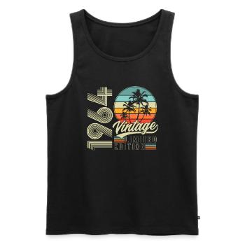 1964 Vintage Jahrgang Retro Geburtstag Geschenk - Männer Premium Bio Tank Top - Schwarz - Vorne - Michal (187cm)