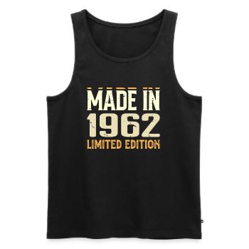 Tolles Geburtstagsgeschenk 1962 von 1962 Retro - Männer Premium Bio Tank Top - Schwarz - Vorne - Michal (187cm)