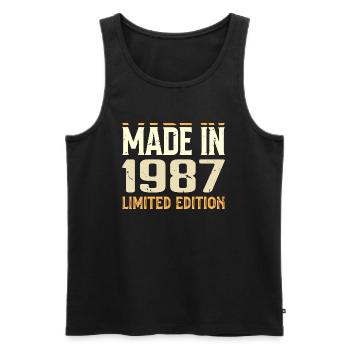 Awesome 1987 Birthday Gift Since 1987 Retro - Men's Premium Organic Tank Top - black - Front - AI Model Male 178 light (178cm)