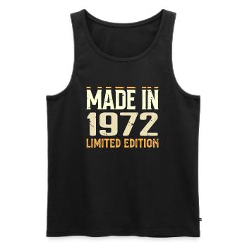 Tolles Geschenk zum Jubiläum von 1972 seit 1972 Retro - Männer Premium Bio Tank Top - Schwarz - Vorne - Michal (187cm)