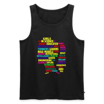 Girls In Science - Men's Premium Organic Tank Top - black - Front - Michal (187cm)