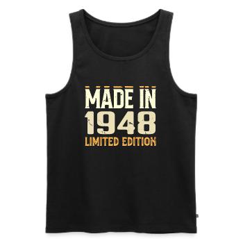 Awesome 1948 Birthday Gift Since 1948 Retro - Men's Premium Organic Tank Top - black - Front - AI Model Male 178 light (178cm)