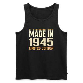 Cadeau Anniversaire 1945 Génial Depuis 1945 Retro - Débardeur bio Premium Homme - noir - Devant - Michal (187cm)