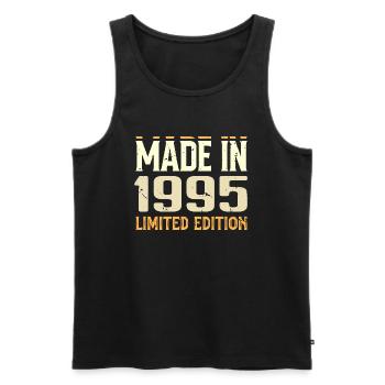 Cadeau Anniversaire 1995 Génial Depuis 1995 Retro - Débardeur bio Premium Homme - noir - Devant - Michal (187cm)