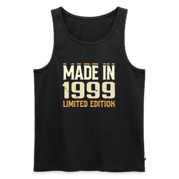 Cadeau Anniversaire 1999 Génial Depuis 1999 Retro - Débardeur bio Premium Homme - noir - Devant - Michal (187cm)