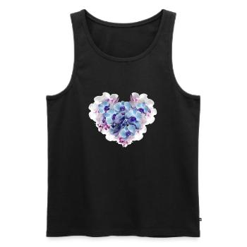 orchidee,blumen,blumenherz,herz - Männer Premium Bio Tank Top - Schwarz - Vorne - AI Model Male 178 light (178cm)