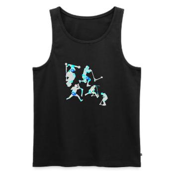 Stuntscooter,Trickscooter,tricks,stunt,e-scooter - Männer Premium Bio Tank Top - Schwarz - Vorne - Michal (187cm)
