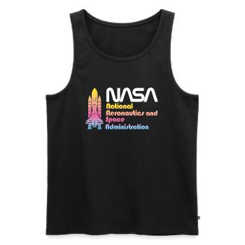 NASA National Aeronautics And Space Administration - Männer Premium Bio Tank Top - Schwarz - Vorne - Michal (187cm)