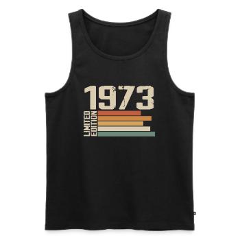 1973 Vintage - Retro 1973 Birthday Gift 1973 - Men's Premium Organic Tank Top - black - Front - Michal (187cm)