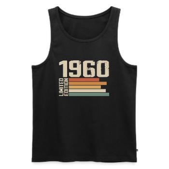 1960 Vintage - Retro 1960 Geburtstagsgeschenk 1960 - Männer Premium Bio Tank Top - Schwarz - Vorne - AI Model Male 178 light (178cm)