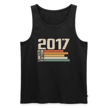 2017 Vintage - Retro 2017 Birthday Gift 2017 - Men's Premium Organic Tank Top - black - Front - AI Model Male 178 light (178cm)