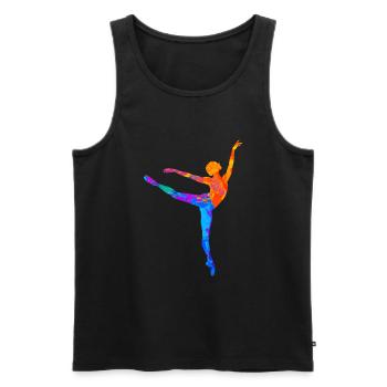 Dancing Ballet Women Dancer Dancer Silhouette - Men's Premium Organic Tank Top - black - Front - AI Model Male 178 light (178cm)