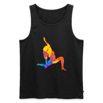 Yoga Yoga Yoga Femmes Cadeau - Débardeur bio Premium Homme - noir - Devant - Michal (187cm)