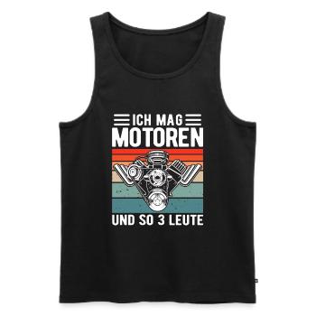 KFZ Mechaniker Mechatroniker lustiger Spruch Auto - Männer Premium Bio Tank Top - Schwarz - Vorne - Michal (187cm)
