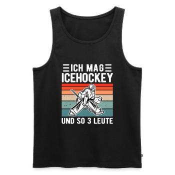 Eishockey Goalie retro Eis Hockey Spieler Geschenk - Männer Premium Bio Tank Top - Schwarz - Vorne - Michal (187cm)
