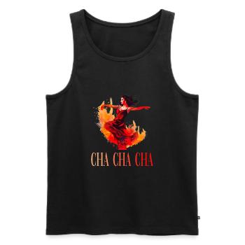 Cha Cha Cha Tanz Kubanischer Tanz Kuba Urlaub - Männer Premium Bio Tank Top - Schwarz - Vorne - AI Model Male 178 light (178cm)