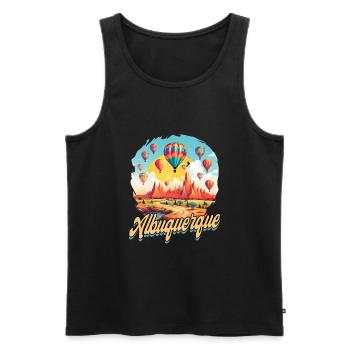 Albuquerque Ballon New Mexico Heißluftballon - Männer Premium Bio Tank Top - Schwarz - Vorne - AI Model Male 178 light (178cm)