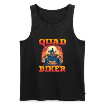 Quad Biker für einen Quadbiker Quad Fahrer - Männer Premium Bio Tank Top - Schwarz - Vorne - AI Model Male 178 light (178cm)