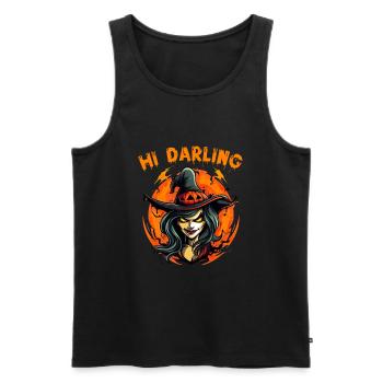 Hi Darling Halloween Hexe Frauen Kürbis für - Männer Premium Bio Tank Top - Schwarz - Vorne - Michal (187cm)